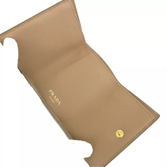 PRADA Vitello Move Saffiano Leather Trifold Mini Wallet - Picture 5 of 8